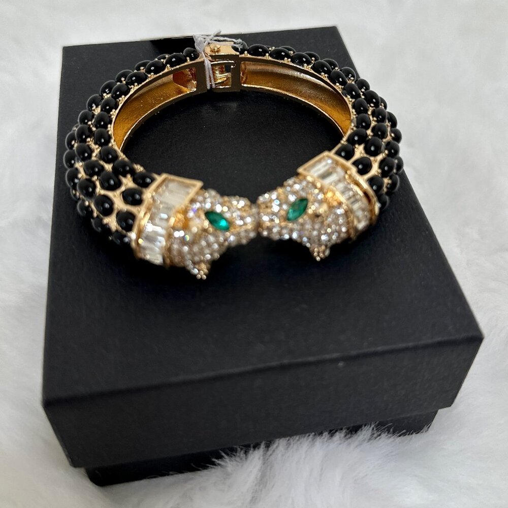 Natasha Couture Gold & Black Panther Bracelet - Picture 12 of 13